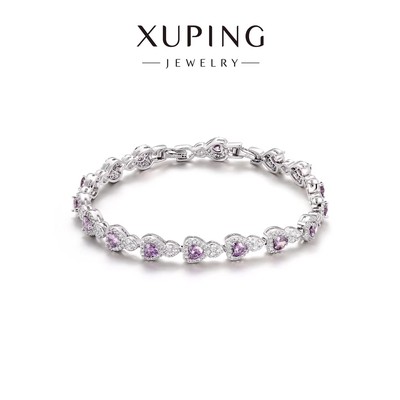 旭平彩宝系列微镶轻奢气质时尚爱心手链手表扣七夕送闺蜜女友礼物