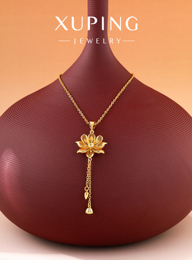 旭平时尚新年高级感新中式仿金色春节氛围项链吊坠合辑