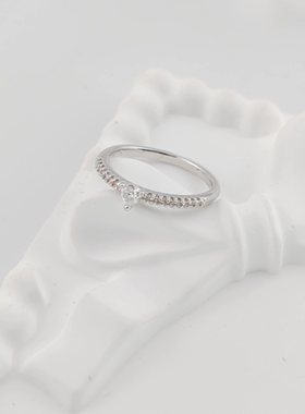 艳艳合金心形单石戒指