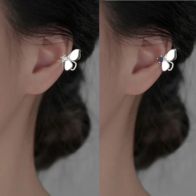 旭平双层立体蝴蝶耳骨夹复古清冷气质银色蝶翼耳夹甜酷风精灵耳饰,饰品/流行首饰/时尚饰品新,耳钉,淘宝优惠券,粉丝福利购,淘宝优惠卷