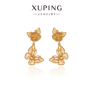 旭平蚊香盘复古时尚气质灵动流苏镂空蝴蝶耳夹耳饰耳环