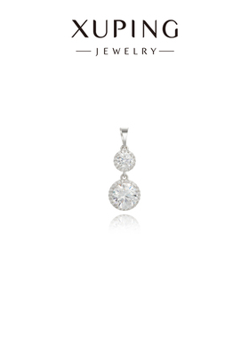 旭平几何小葫芦造型气质简约通勤闪烁优雅轻奢气质单吊坠不配链条