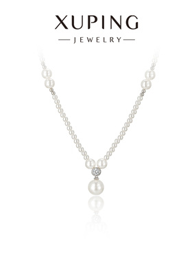 旭平浪漫名媛风仿珍珠项链女轻奢高级感锁骨链法式优雅气质颈链