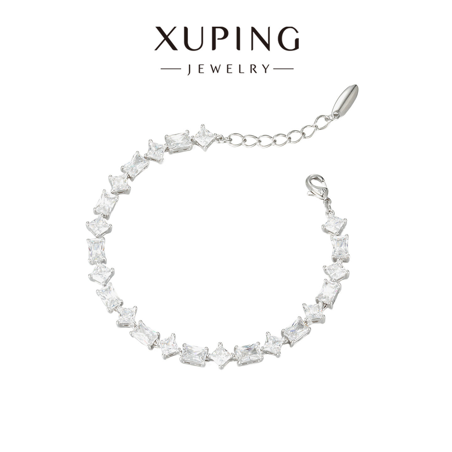 旭平彩宝系列几何长条方块冰糖手链女时尚轻奢小众精致高级感手饰