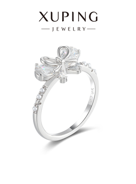 旭平甜美蝴蝶结戒指女时尚气质冷淡风小众轻奢食指戒高级感指环