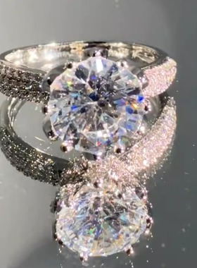 旭平单石手捧花花束戒指女个性时尚轻奢小众设计高级感食指戒指环