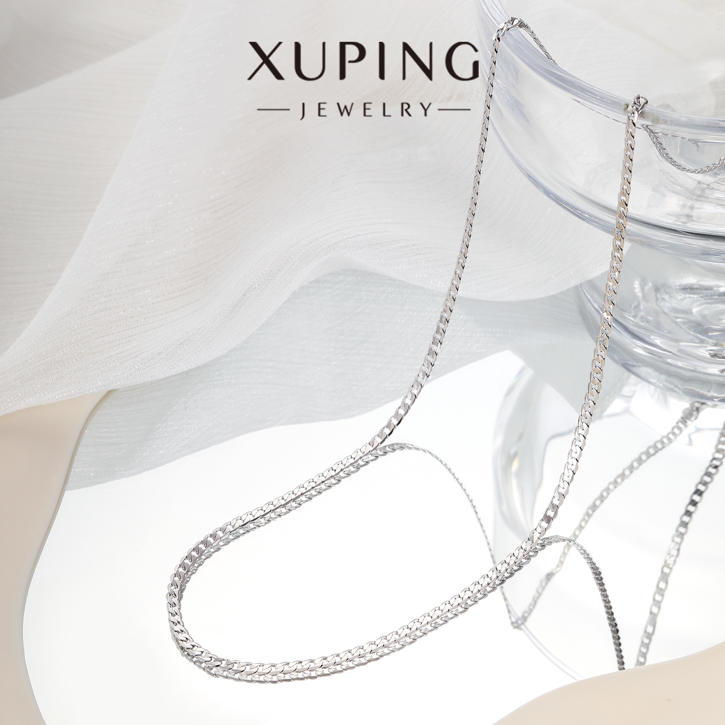 旭平粗版麻花古巴中古时尚气质中性风冷淡风合金项链锁骨链