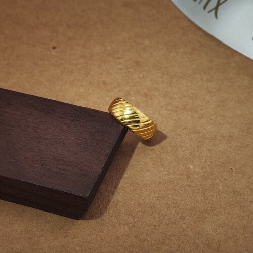 旭平中式复古港风气质合金仿黄金色开口戒指合辑个性潮人穿搭指环
