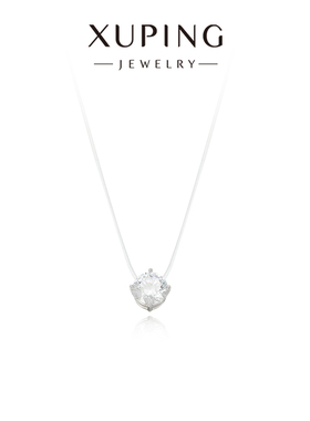 旭平合金人鱼之泪项链单石时尚气质易搭锁骨链主石约7mm