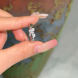 旭平新中式复古麦穗蝴蝶结戒指女宫廷风食指戒时尚易搭高级感指环