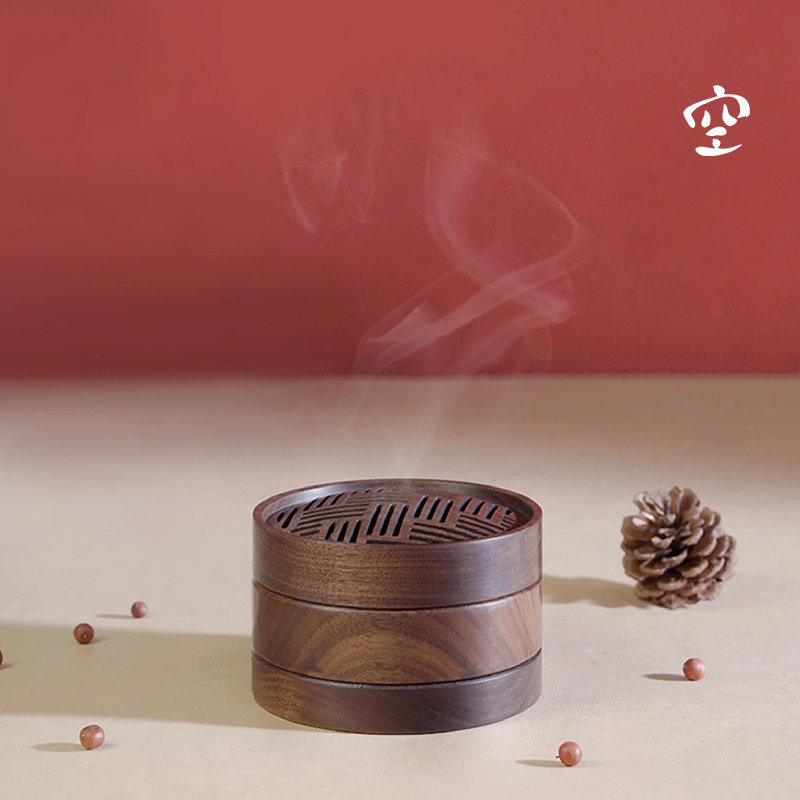 空间方式蒸蒸日上胡桃木盘香炉禅意茶道摆件创意香薰炉新年商务礼,家居饰品,香薰炉,淘宝优惠券,粉丝福利购,淘宝优惠卷