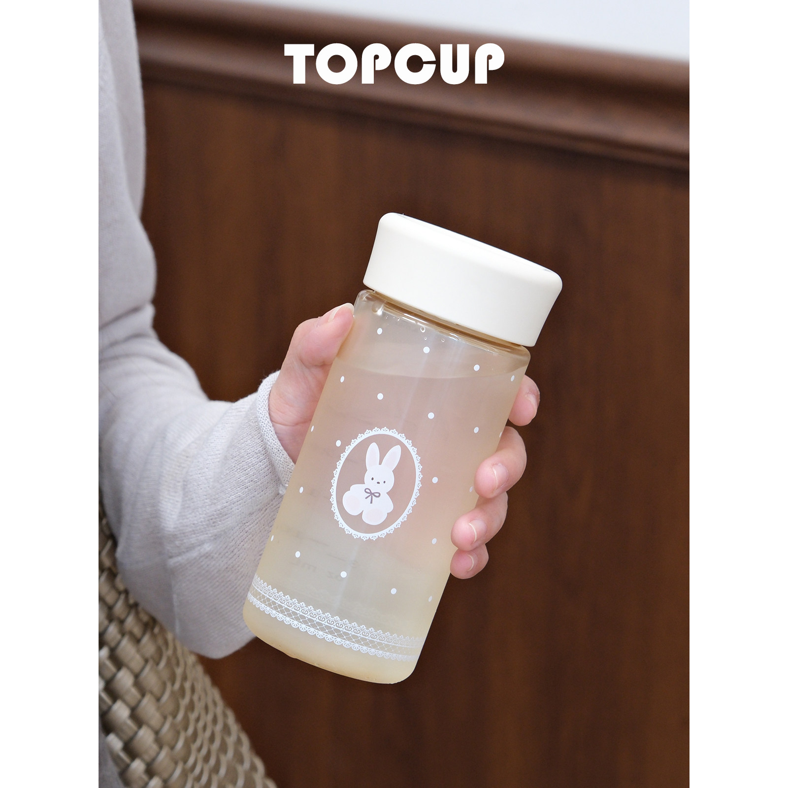 TOPCUP无硅胶圈ppsu耐高温塑料女生高颜值学生便携咖啡牛奶水杯子图片