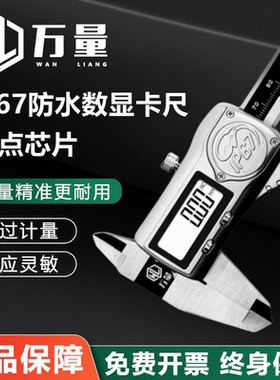 IP67防水数显游标卡尺高精度电子工业级不锈钢数字油标尺深度卡尺