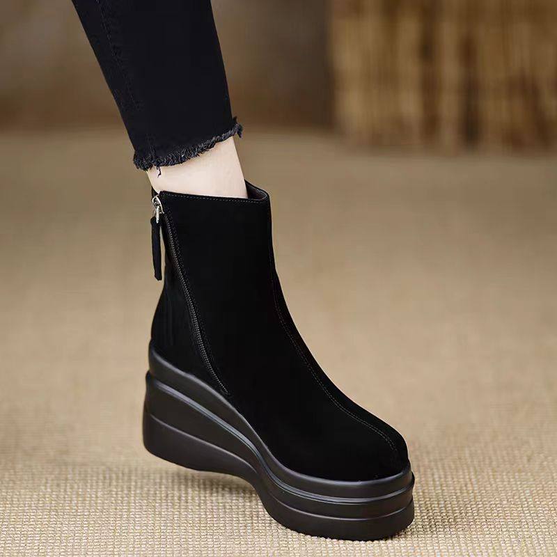 2025时装女靴法式小短靴瘦瘦靴高跟鞋女秋冬时尚百搭通勤轻便软皮,女鞋,时装靴,淘宝优惠券,粉丝福利购,淘宝优惠卷