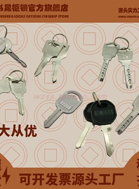 K333锁开 MS300系列柜锁钥匙 MS AB系列柜锁铁锌合金单面双面钥匙