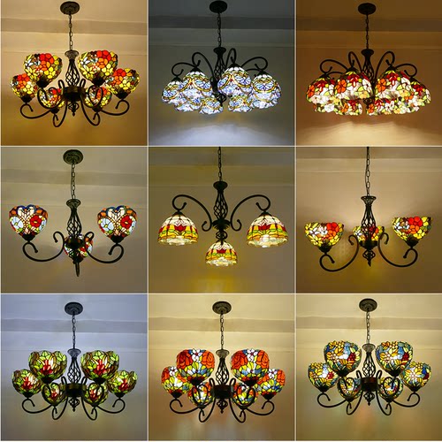 金港湾美式复古3-8头吊灯