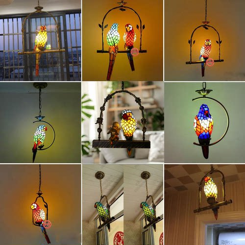 蒂凡尼惠州田园风玄关玻璃吊灯