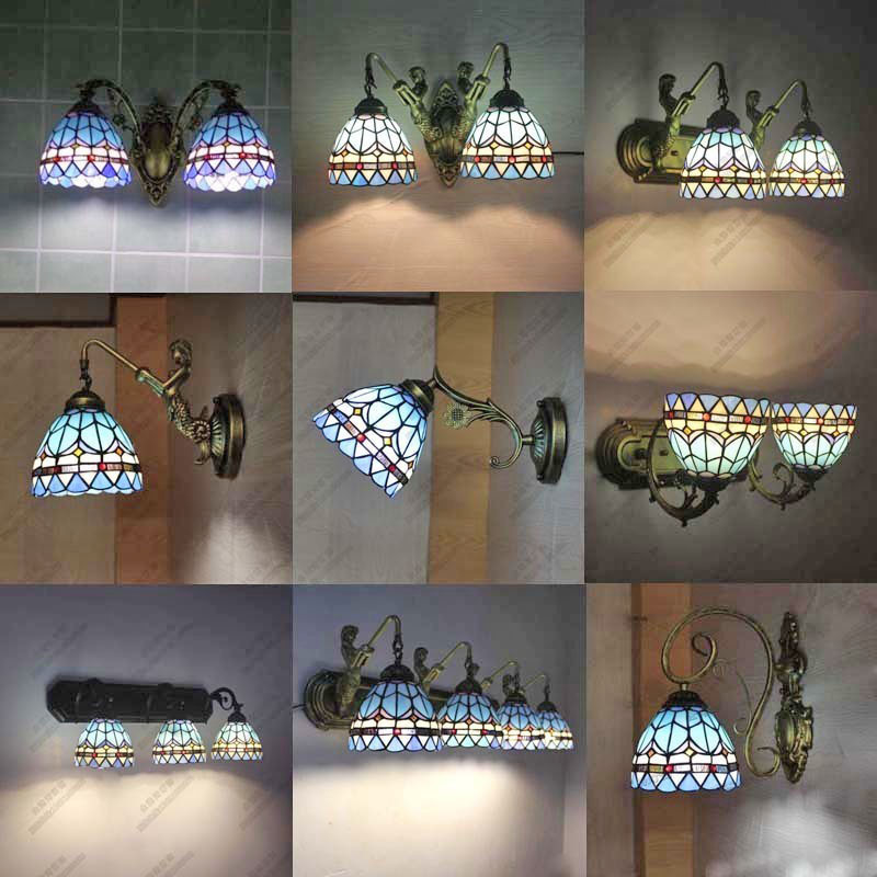 地中海镜前灯 欧式田园卧室卫生间灯饰酒吧过道led灯壁灯