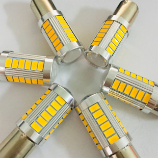 33灯透镜聚光转向灯泡高亮黄色灯泡 PY21W P21w 1156汽车 货车LED
