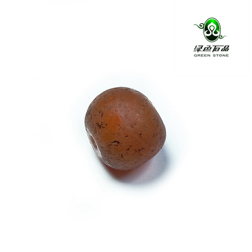 lssp/绿色石品wp169 不还价 汉唐期老古珠子 风化老玛瑙多宝配件