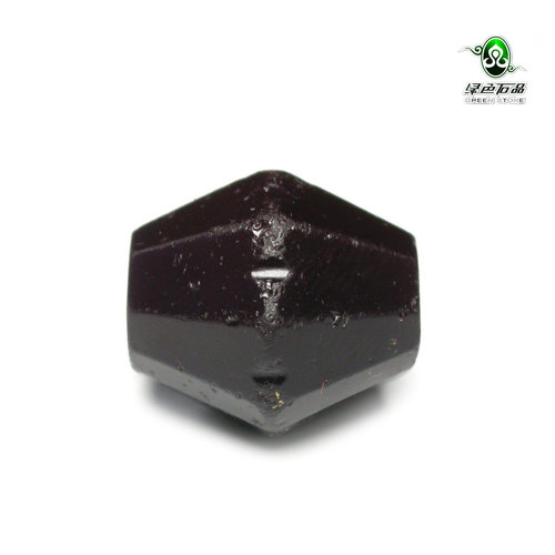 lssp/绿色石品gz1825-不还价百年左右清代多棱琉璃珠包老DIY