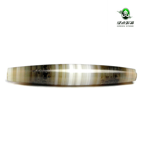 lssp/绿色石品gz3447不还价5.2cm老缠丝玛瑙老配珠合浦博物馆同款