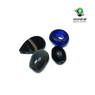 明清期多材质多宝DIY配珠老珠4颗 不还价 lssp 绿色石品wp1204