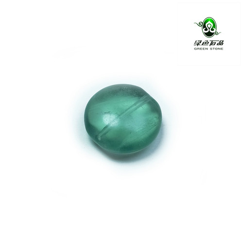 lssp/绿色石品wp261 不还价 5世纪天然萤石配件 龟背型圆板配珠