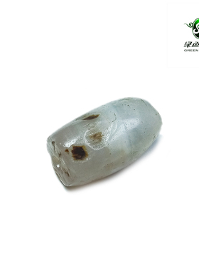 lssp/绿色石品wp744 不还价 大开门散珠高古乳白色老玛瑙DIY配珠