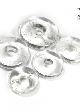 平安扣黑发水晶怀古风吊坠不还价