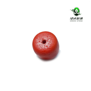 清代橙红雪巴琉璃DIY小配珠散桶珠 不还价 lssp 绿色石品wp1355