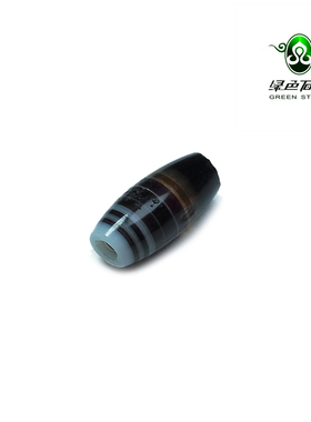 lssp/绿色石品wp1326 不还价 小配珠 DIY老缠丝玛瑙橄榄型散珠子