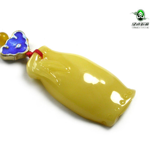 天然无优化蜜蜡吊坠不还价