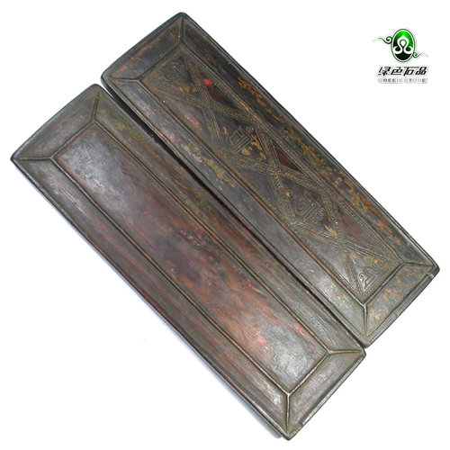 清代经书一对包浆自然收藏佳品