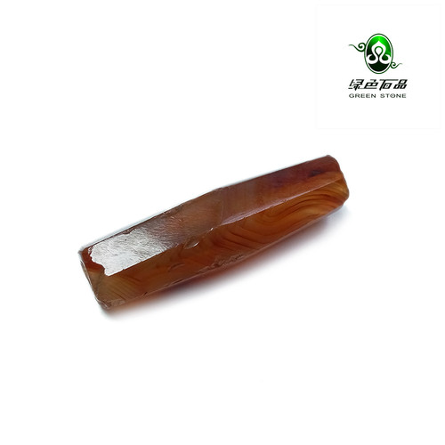 lssp/绿色石品wp549 不还价 2世纪古珠DIY多棱老玛瑙高古DIY配珠