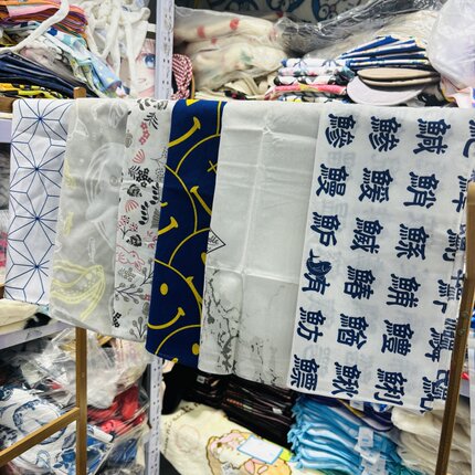 日单 风吕敷 昭和风 棉布长条擦手巾盖布可DIY多款可选 尺寸33*90