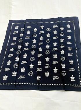 日单复古拔染印花纯棉多色男女方巾头巾围巾尺寸53*53厘米