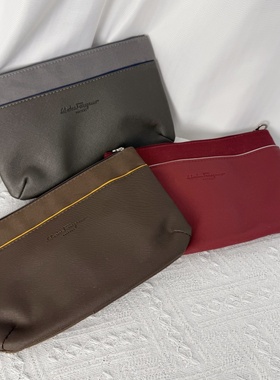 外贸出口原单菲拉GEMU纯色拼接拉链包手包 尺寸16*23厘米