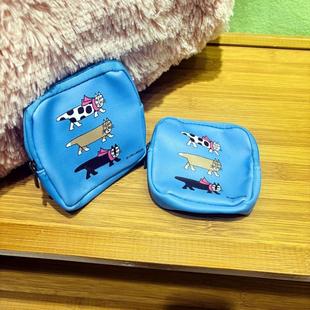 12厘米 瑕疵处理外贸出口丽萨猫pu材质拉链零钱包耳机包尺寸10