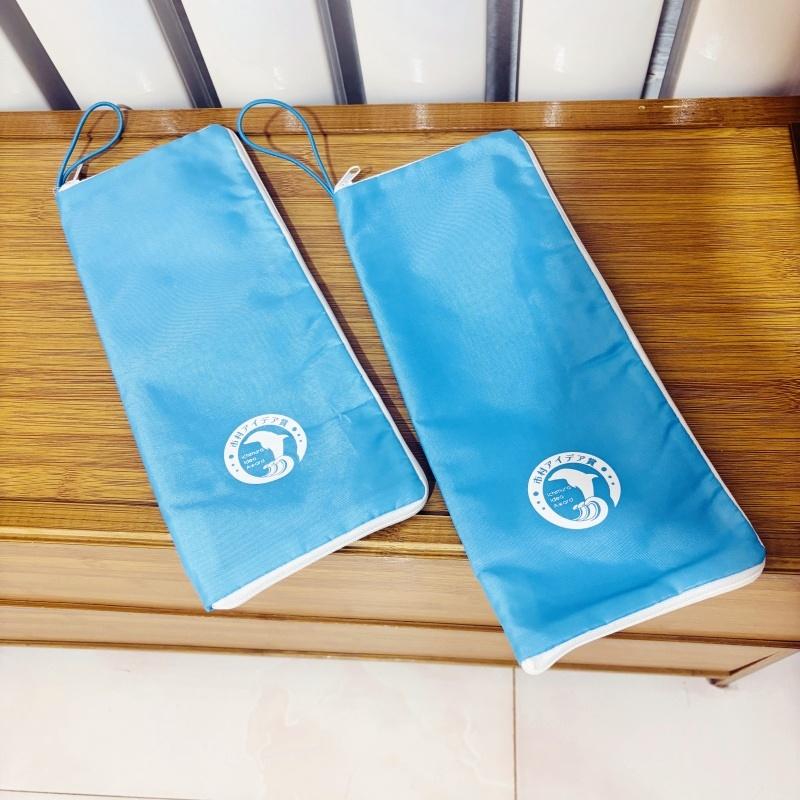 日本原浅蓝色绸布雨伞套