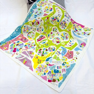 出岛国 北海道限定 小清新大号防尘盖巾  包裹巾 尺寸 70*70