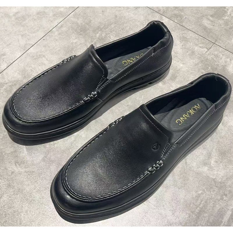 奥康男鞋2026春休闲套脚羊皮软面男单鞋豆豆鞋皮鞋1261112077黑色,流行男鞋,时尚休闲鞋,淘宝优惠券,粉丝福利购,淘宝优惠卷