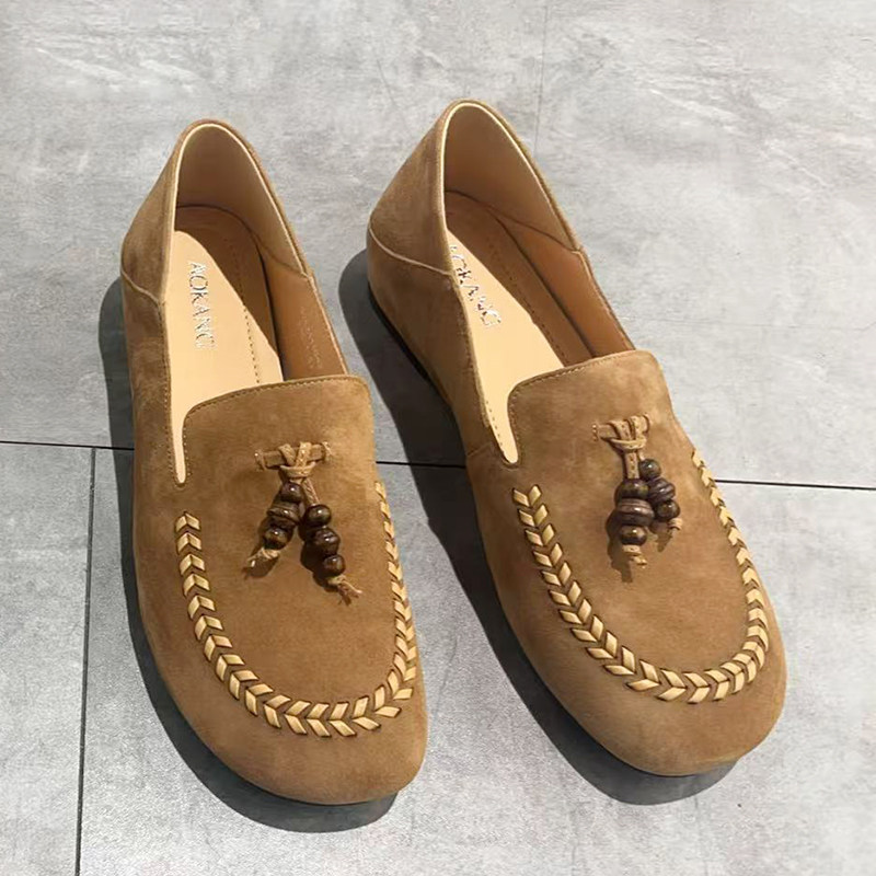 奥康女鞋2026春款休闲低跟圆头女单鞋9262111042咖9262111043驼色,女鞋,乐福鞋（豆豆鞋）,淘宝优惠券,粉丝福利购,淘宝优惠卷