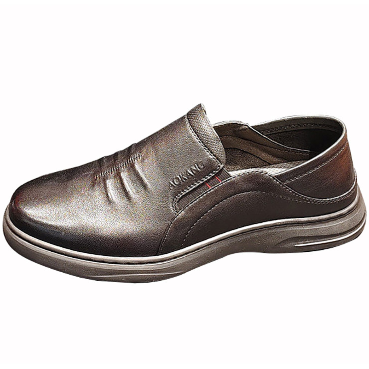 奥康男鞋鞋子2026春款休闲套脚男单鞋皮鞋1261112111黑色