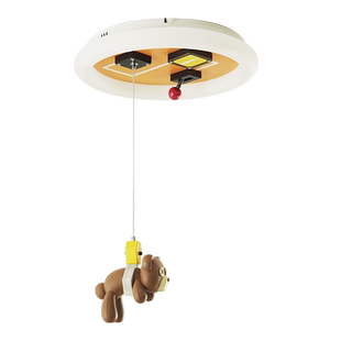 娃娃机简约儿童房灯卧室灯吸顶灯全光谱LED创意男女孩房间灯具