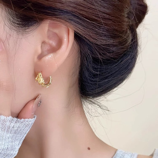 耳环女小众设计高级感轻奢2024年新款 龙年设计款 潮独特气质耳圈