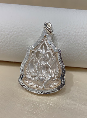 顶鼎泰牌泰国特色手工艺品 精美四面佛包壳吊坠银色
