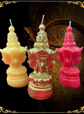 顶鼎泰牌特色手工造型蜡烛四面佛蜡烛红色黄色金色