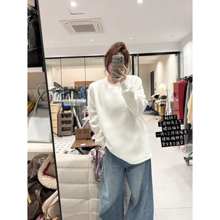 T恤 设计感内里充绒圆领保暖卫衣式 蕾蕾 鹅绒T