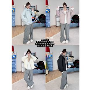 蕾蕾 韩系连帽菱格轻薄羽绒外套 菱格轻泡芙